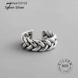 Cluster Rings Vintage 925 Sterling Silver Chain For Women Wedding Trendy Fine Jewellery Adjustable Antique Anillos Cute Gift