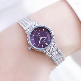 Wristwatches Sdotter Watch Women Small Dial Stainless Steel Silver Quartz Minimalist Clock Ladies Elegant Casual Wrist Watches For