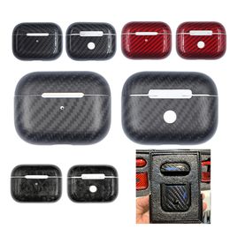 Carbon Fibre Protective Cases Super Light Thin Shockproof Case Headphone Earphone Cover Accessories for Airpods 2 3 Pro Pro2 Charging Box