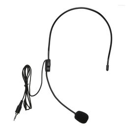 Microphones Mini Portable Head Microphone Lightweight Condenser 3.5mm Jack Handsfree Teacher For Teaching Tour Guide