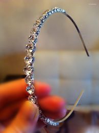 Hair Clips Bridal Accessories For Women One Row Crystal Hairbands Wedding Crown Tiara Rhinestone Jewelry