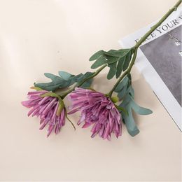 Decorative Flowers 1Pc Faux Chrysanthemum Gel-Coated For Wedding Bouquet Home Decor Housewarming Gift Centrepieces