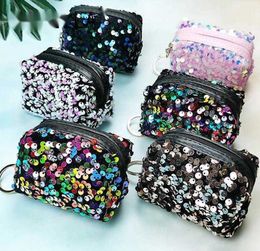 Sequins Evening Bag Shine Clutch Bag Mini Wallet Coin Purse Fashion Women Multicolour Makeup Bag Classic Female Storage Bag Girls Lipstick Pouch 230831