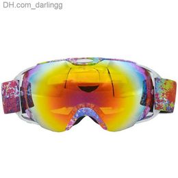 Ski Goggles Ski Goggles Anti-fog Scratch Double Lens Spherical Skate Snowmobile Snowboard Goggle UV 400 Protection for Skiing snowboarding Q230831