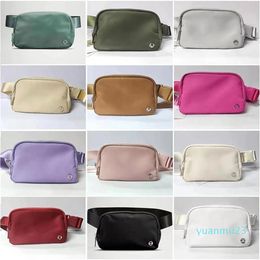 Luxury lu fanny pack everywhere belt Bag designer bum chest yoga bag bumbag nylon Womens mens outdoor Fleece Shoulder Crossbody