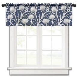 Curtain Epiphyllum Texture Tulle Kitchen Small Window Valance Sheer Short Bedroom Living Room Home Decor Voile Drapes