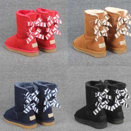 UGGit Boots Fashion Designer Women Winter Snow Boots Top Classic Short Ankle Knee Bow Bailey fashion Boot Size EUR35-44