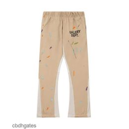 Casual Deptt Pure Sweat Color Pants Cotton Gallerry Female Long Patchwork Pant Mens Loose Fashion Male Hand-painted Printed Mkfq
