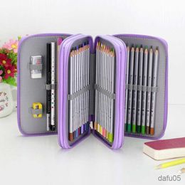 Learning Toys 36/48/72 Holes Oxford School Pencil Case Kawaii Penalty Pencilcase Large Pen Bag Box Multi Kids Multifunction Stationery Pouch R230822