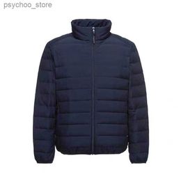 Men's Down Parkas Autumn And Winter New Down Jacket Men's Short Black Dark Red Navy Blue Dark Grey Long Sleeve Stand Up Collar Trend Casual Wear Q230831