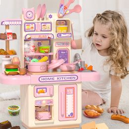 Kitchens Play Food 36cm Children Simulation House Kitchen Toy Set Puzzle Interaction Love Hands on Training Baby Mini Girl Cooking Boy Gifts 230830