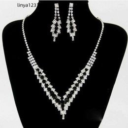 Necklace Earrings Set Tassel Anniversary Gift Beads Alloy Women Dangle Bridal Wedding Jewellery Korean Style