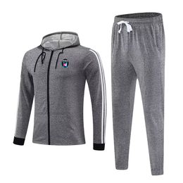A.C. Pisa 1909 Men's Tracksuits outdoor sports warm long sleeve clothing full zipper With cap long sleeve leisure sports suit