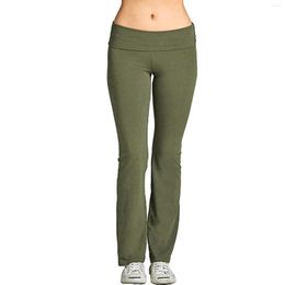 Active Pants Women Casual Solid Color Slim Hips Loose Yoga Wide Leg Sports Workout Fitness Trousers Sportswear Legging