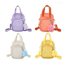Evening Bags Women Harajuku Crossbody Bag Girls JK Transparent Canvas Shoulder Handbag E74B