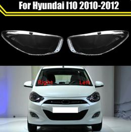 For Hyundai I10 2010-2012 Front Headlight Shell Headlamp Lens Cover Transparent Lampshade Plexiglass Lamp Shell Mask