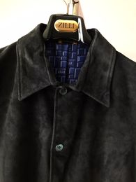 Mens Jackets Autumn and Winter zilli Frosted Suede Cashmere Jacket Casual Coat Top