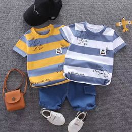 Clothing Sets Summer Baby Boys Kids T shirts Set born Infant Sports 2 Piece 0 4Y Cotton Tracksuit Short Boy Toddler 230830