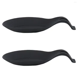 Dinnerware Sets 2 Pcs Utensils Storage Rack Spoon Mat Lid Holder Pots Tableware Holders Silicone Rest