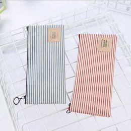 Learning Toys Student Stationery Canvas Pencil Bag Retro School Pencil Bag Office School Supplies Bag Handle Pencil Writing Tool Gift