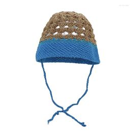 Berets LDSLYJR Autumn Winter Cotton Patchwork Warm Fisherman Hat Bucket Outdoor Travel Sun Cap For Girl And Women 196