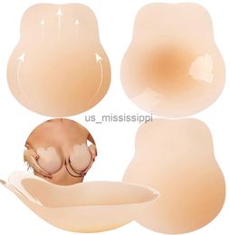 Breast Pad Silicone Nipple Cover Lift Up Bra Sticker Adhesive Invisible Bra Breast Pasty Women Chest Rabbits Ear Reusable Strapless Bras x0831