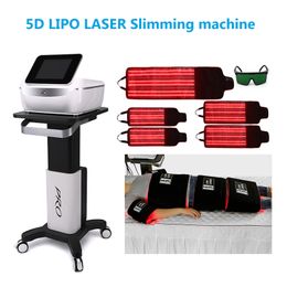 5D Lipolaser Machine Weight Loss Fat Removal New Laser Slim Salon Home Use Pain Therapy 5D Maxlipo Equipment with 5 Treatment Pads