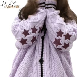 Women's Sweaters S-2XL Women Star Embroidered Folk Beige Swif T Sweater Cardigan Y2k Purple Harr Y Style Tay Knitted Lor Cardigans Pink Cardigan 230831