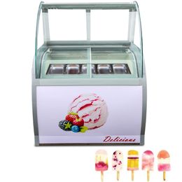 Commercial Ice Cream Display Cabinet Refrigerator Large Capacity Ice Cream Showcase Ice Porridge Freezer 200W