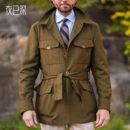 Men's Trench Coats 2023 Spring Wear Coat Mid length Slim Fit Thin Size Windbreaker Casual Men Outwear 230831