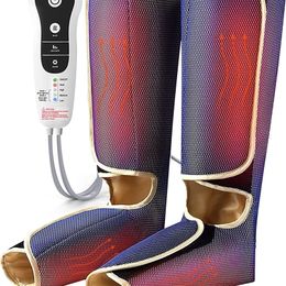 Leg Massagers Air Compression Massage Machine Circulation Exerciser Full Shiatsu Heating Pressure Health Care Leg Massager 230831