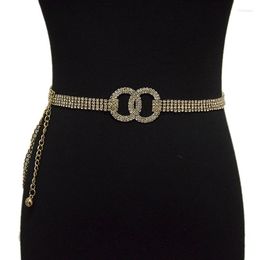 Belts Crystal Decoration Fashionable And Versatile Women's Belt Casual Simple Waist