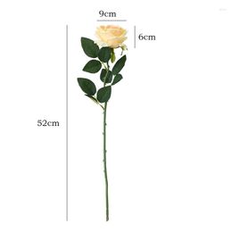 Decorative Flowers Artificial Home Silk Fake Fragrant Roses Branches Blue Red Rose Flower Tea Table Decoration Floral