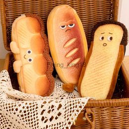 Pencil Bags Creative Cute Bread Pencil Case Simulation Toast Hot Dog Bread Character Pencil Holder Pouch Soft Stuffed Zipper Pencil Box HKD230831