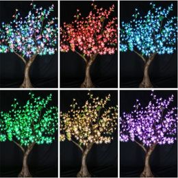 New Remote Controlled Led Flashing Cherry Blossom Tree Outdoor Chrismas Tree Lamp Waterproof Garden landscape Decoration