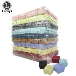 Jewelry Boxes 240pcs/lot Assorted Jewelry Boxes for Organizer Jewelry Display 4*4*3cm Assorted Colors Ring Box Small Gift Boxes 230831
