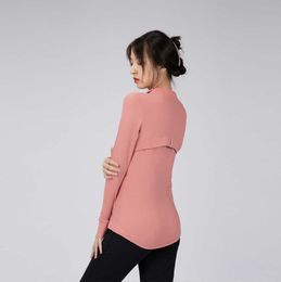 Women Athletic Sport Shirts Fit Long Sleeved Fitness Coat Yoga Tops with Thumb Holes Gym Jacket Workout Sweatshirts all-match