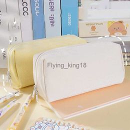 Pencil Bags PU Leather Pencil Case Stationery Pen Case Trousse Large Capacity Soft Pencilcase School Supplies Estuche Escolar Pencil Pouch HKD230901