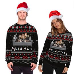Women's Sweaters Ugly Christmas sweaters fun 3D prints fashionable unisex long sleeved hooded autumn parties 230831