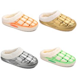 2023 Winter fleece thickened warm cotton men woman golden silver green orange black couple shoes