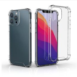 Transparent Shockproof Phone Cases Acrylic Hybrid Armour Hard PC Soft TPU Cover for iPhone 15 14 13 12 mini 11 Pro X XS Max XR Plus ultra