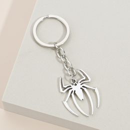 Keychains Lanyards Spider Keychain Araneid Animal Key Ring Metal Chains Halloween Gifts For Women Men Handbag Accessorie DIY Handmade Jewellery 230831