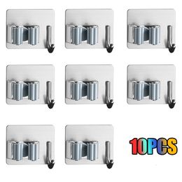 Other Kitchen Storage Organisation No Punching For Mop Rack Holders With Mopping Cloth Hooks Adhesive Tape Home Garage Tool 10 Pack 230830