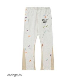 Patchwork Pants Gallerry Long Pant Mens Fashion Hand-painted Printed Color Deptt Pure Cotton Loose Casual Male Female Sweat Bxn1