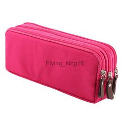 Pencil Bags 3 Zippers Pencil Case School Supplies Trousse Scolaire Korean Stationery Large Capacity Pencil Pouch Estuche Kalemlik Pencilcase HKD230901