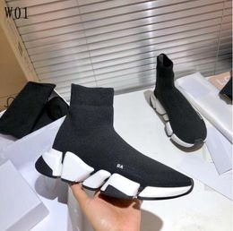 Designer Socks shoes woman Shoes Fashion Sexy knitted elastic sock boots male sports shoe with box size 35-46