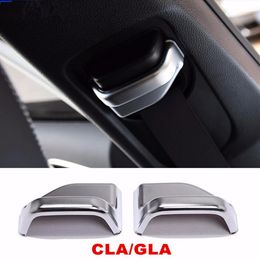 Safety Belt Decoration Sequins Cover Trim 2pcs for Mercedes Benz CLA C117 GLA X156 2014-16 B class Car accessories257r