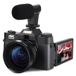 Camcorders 48MP Digital Camera Vlogging 4K Video for YouTube with WiFi 3" Flip Screen Camcorder 16X Zoom Blogging Cameras 230830