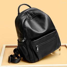 School Bags Genuine Leather Women Backpacks Designer Large Capacity Shoulder For Women's Teenage Girls Travel Backpack Sac