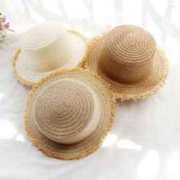 Wide Brim Hats Sweet Fashion Sunshade Beach For Women UV Protection Sunscreen Girls Travel Straw Hat Bucket Sun Cap